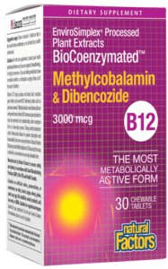 Natural Factors BioCoenzymated B12 3000mcg 30ctab