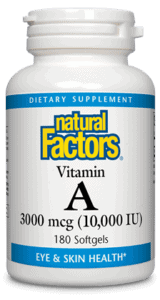Natural Factors Vitamin A 10,000IU 180sgel
