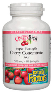 Natural Factors Cherry Concentrate 500mg 90sgel
