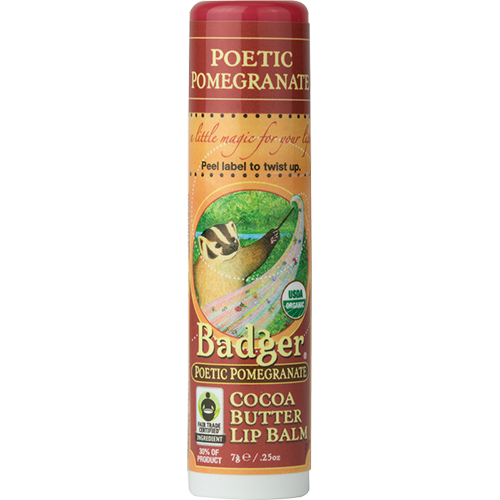 Badger Balm Cocoa Butter Lip Balm Pomegranate