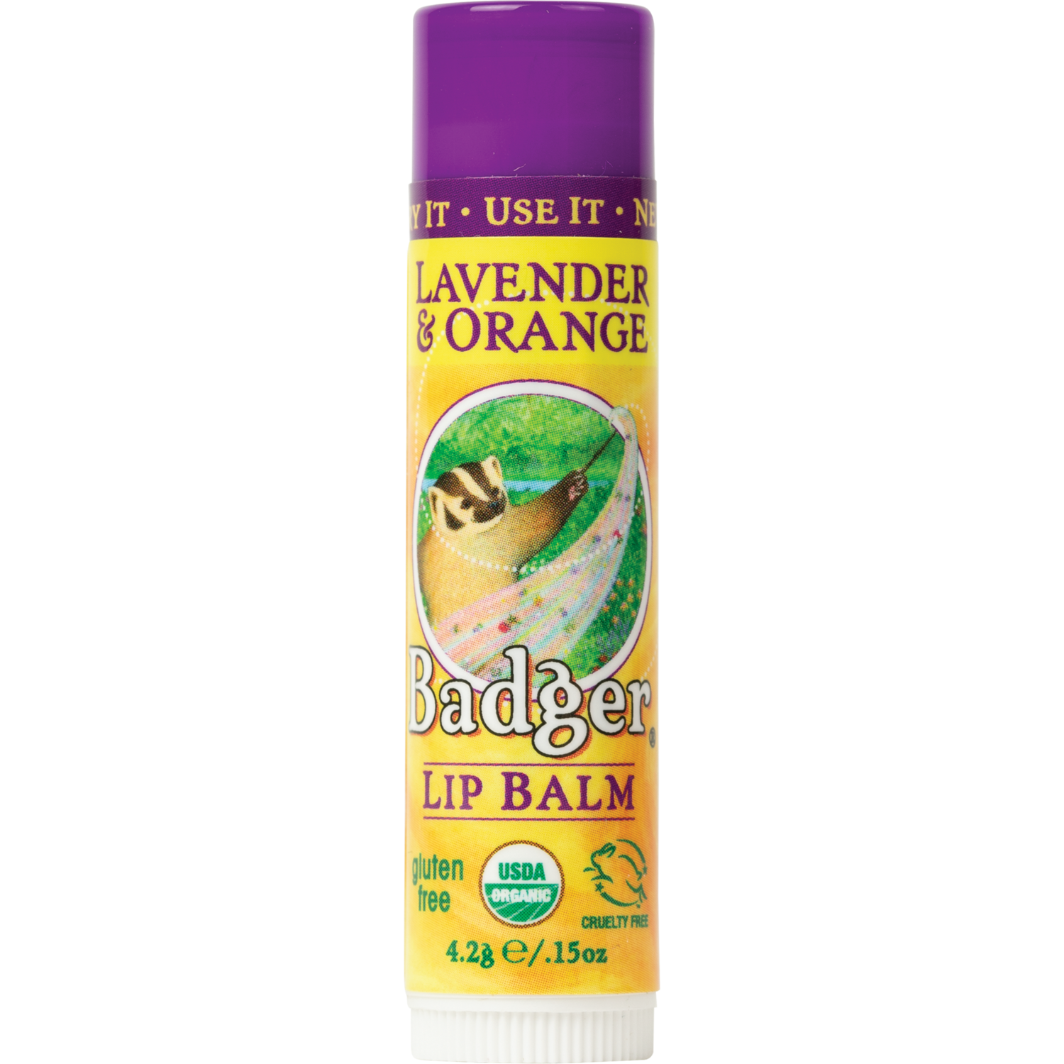 Badger Lip Balm Lavender Orange