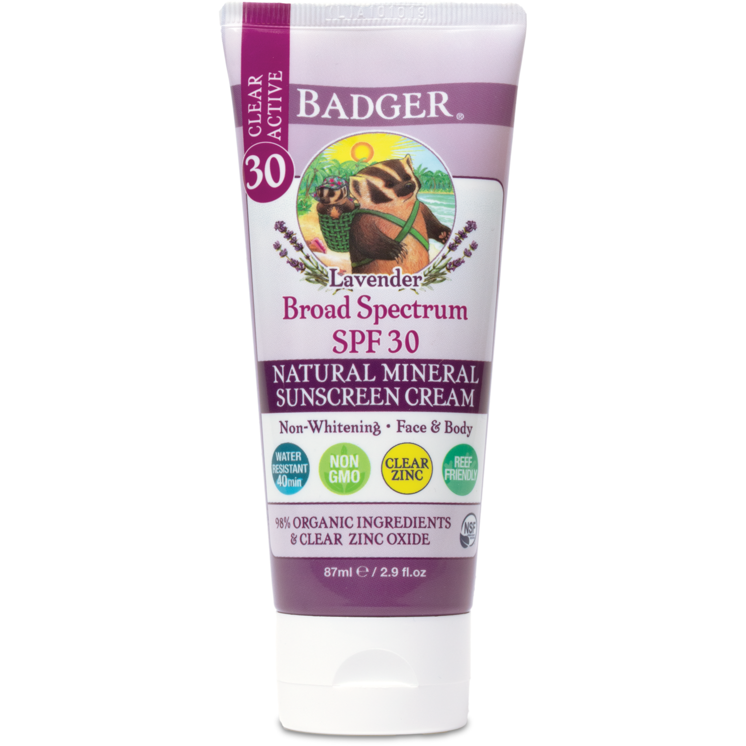 Badger Spf 30 Sunscreen Lavender 2.9oz