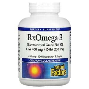 Natural Factors RxOmega-3 630 Mg 120 Softgels