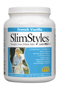 Natural Factors SlimStyles Weight Loss PGx French Vanilla 1lb