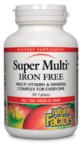 Natural Factors Super Multi Iron Free Multivitamin &amp; Mineral 90 Tabs