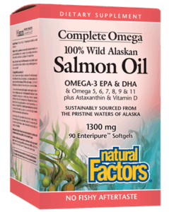 Natural Factors Salmon Oil 1300mg 180 Ct Softgels
