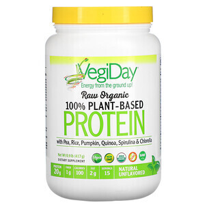 Natural Factors VegiDay Raw Organic Protein Very Berry 15.9oz