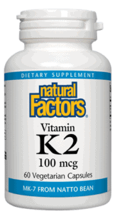 Natural Factors Vitamin K2 100mcg 60 Cap