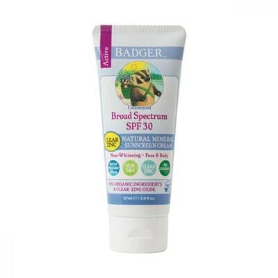 Badger Unscented Sunscreen 30spf 2.9oz