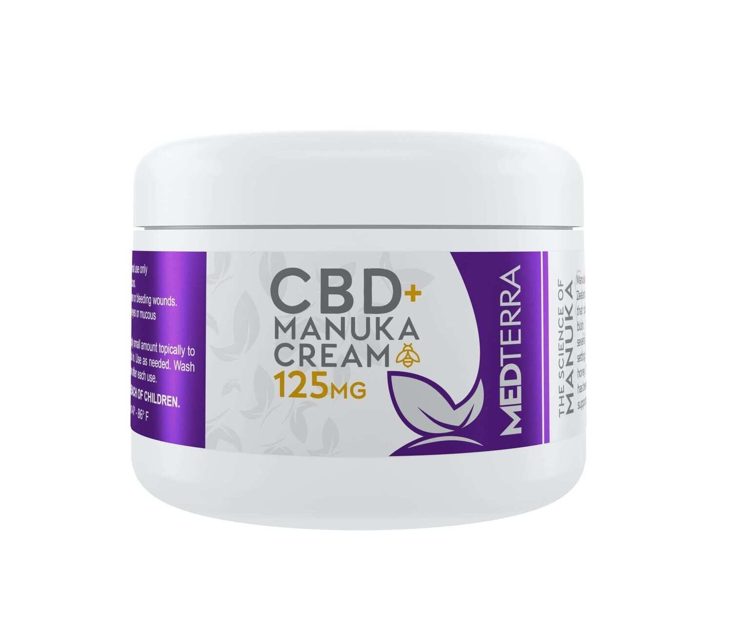 Medterra CBD + Manuka Cream 125mg 1oz**
