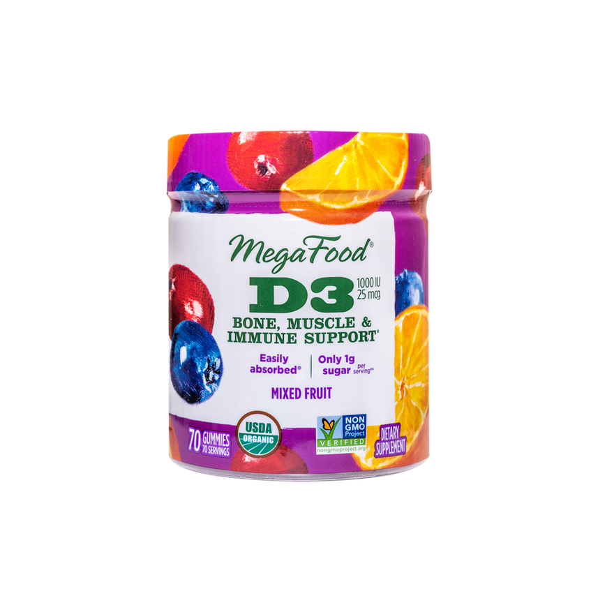 Megafood D3 Mixed Fruit Gummies 70ct