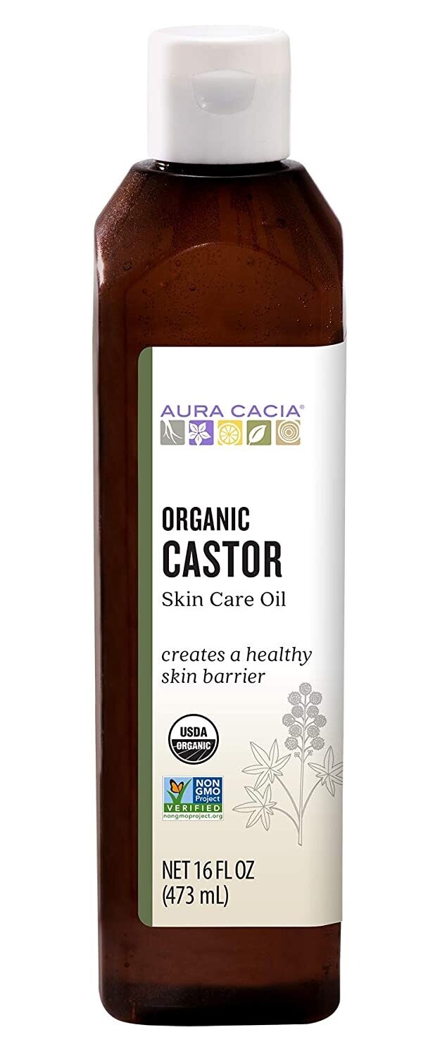 Aura Cacia Organic Castor Oil 16 Oz