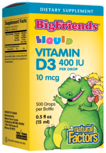 Natural Factors Bigfriends Liquid Vitamin-D 400IU