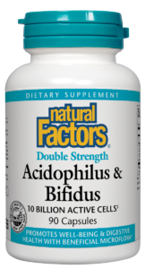 Natural Factors Double Strength Acidophilus &amp; Bifidus 10Bill 180 Cap