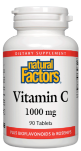 Natural Factors Vitamin C 1000mg With Rose 90 Tabs