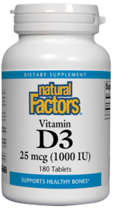 Natural Factors Vitamin D3 1,000 IU 90 Tabs