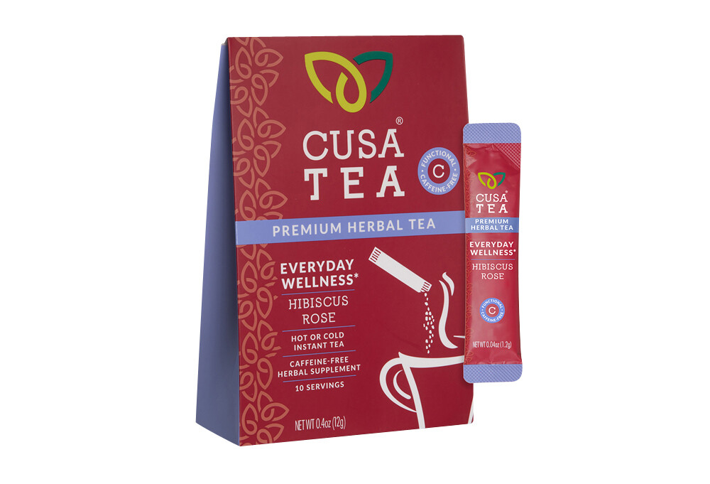Cusa Tea Hibiscus Rose Instant Herbal Tea 10pk