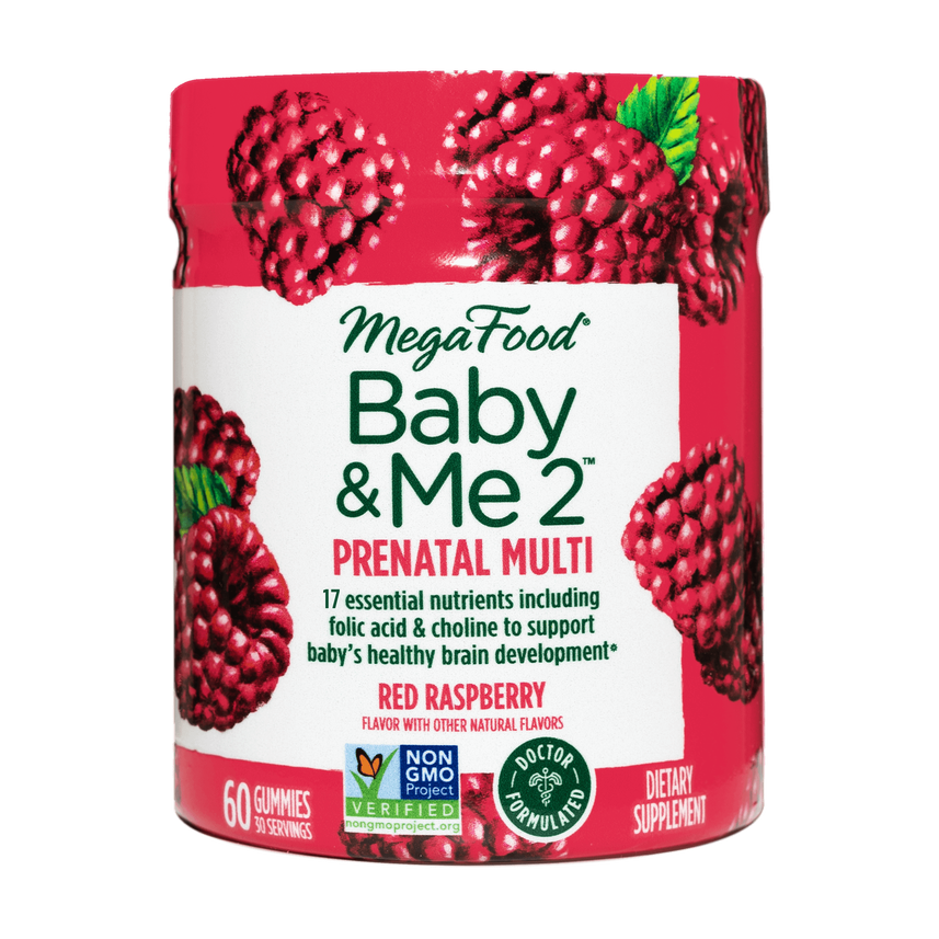 Megafood Baby &amp; Me 2 Prenatal Gummy Red Raspberry 60ct