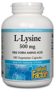 Natural Factors L-lysine 500mg 90 Cap