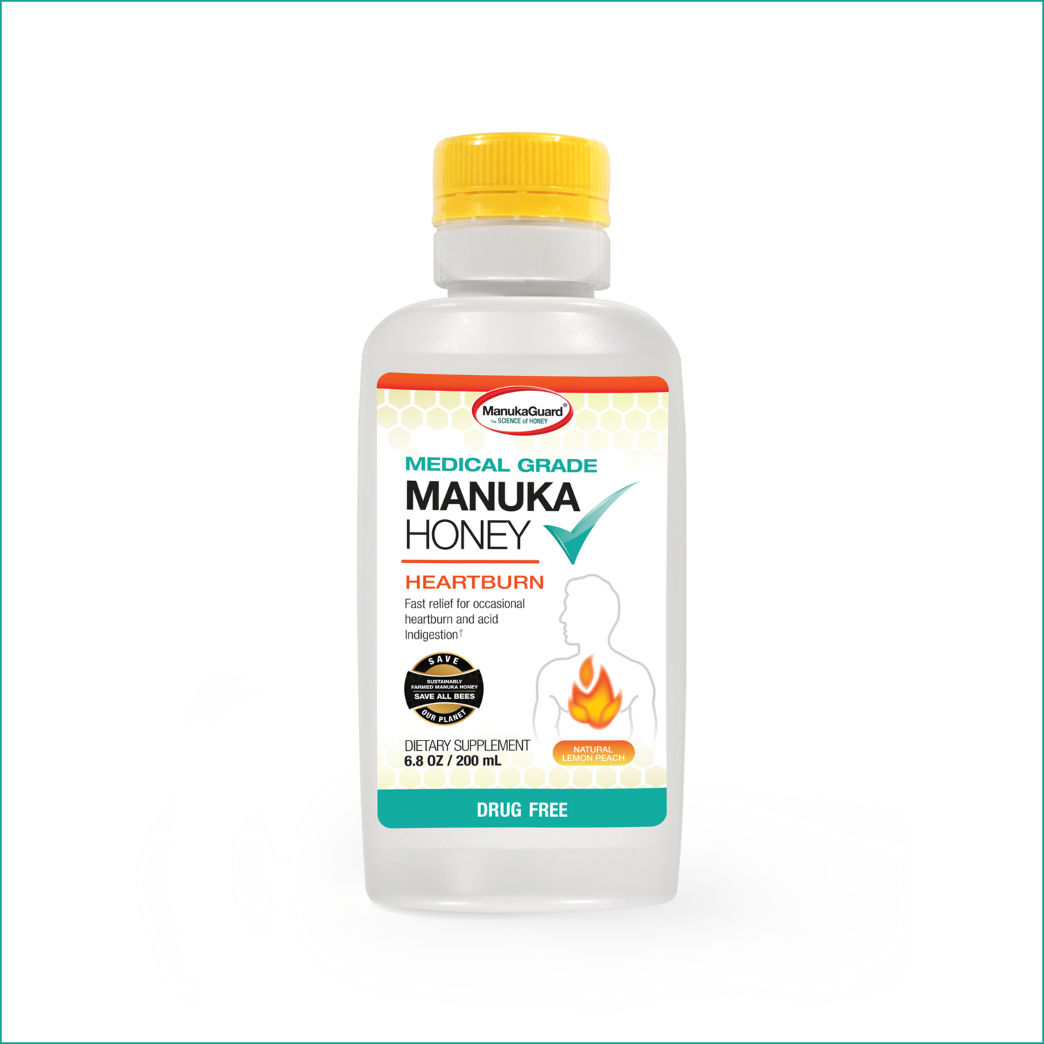 ManukaGuard Honey Lemon Peach 6.8oz