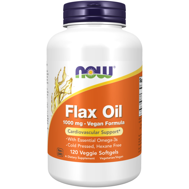 NOW Flax Oil 1000mg 120 Softgels