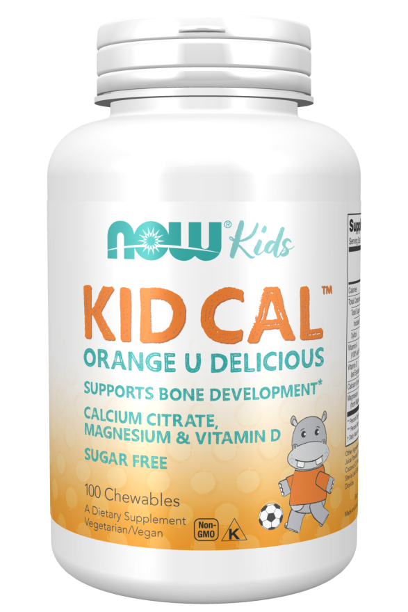 NOW Kids KidCal Orange U Delicious 100 Chewables