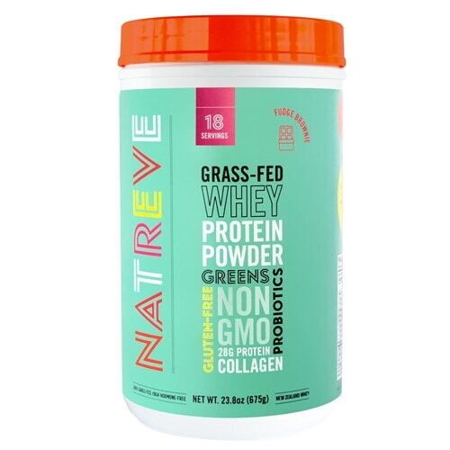 Natreve Grass-fed Whey Protein Powder Fudge Brownie