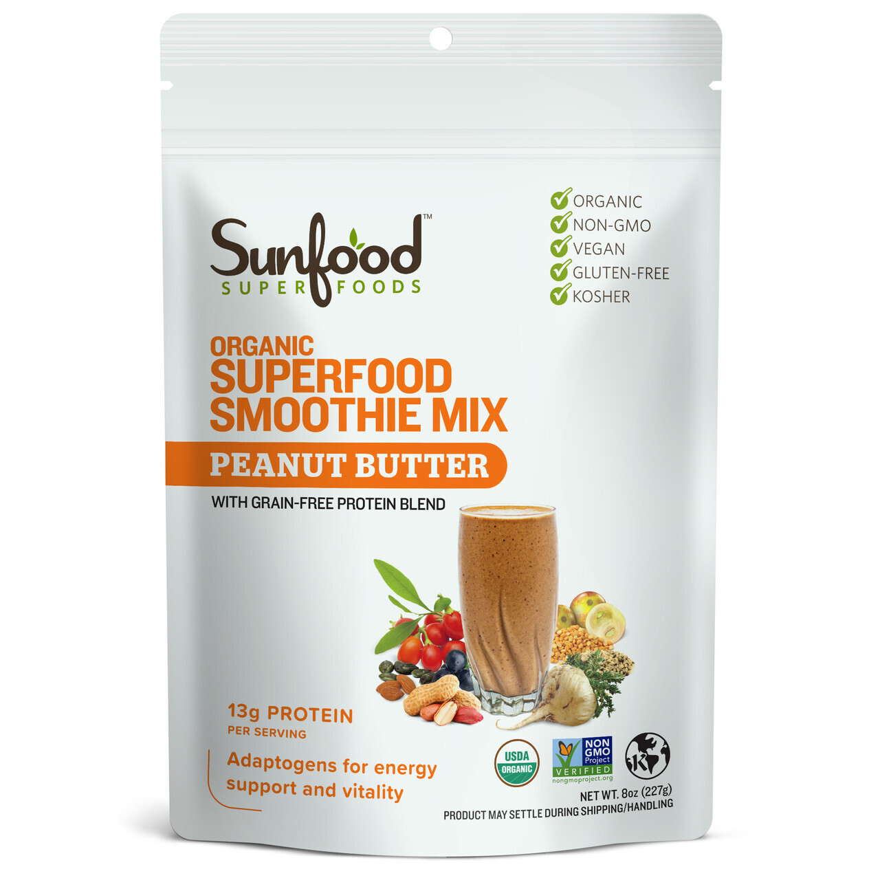 Sunfood Organic Superfood Smoothie Mix -- Peanut Butter