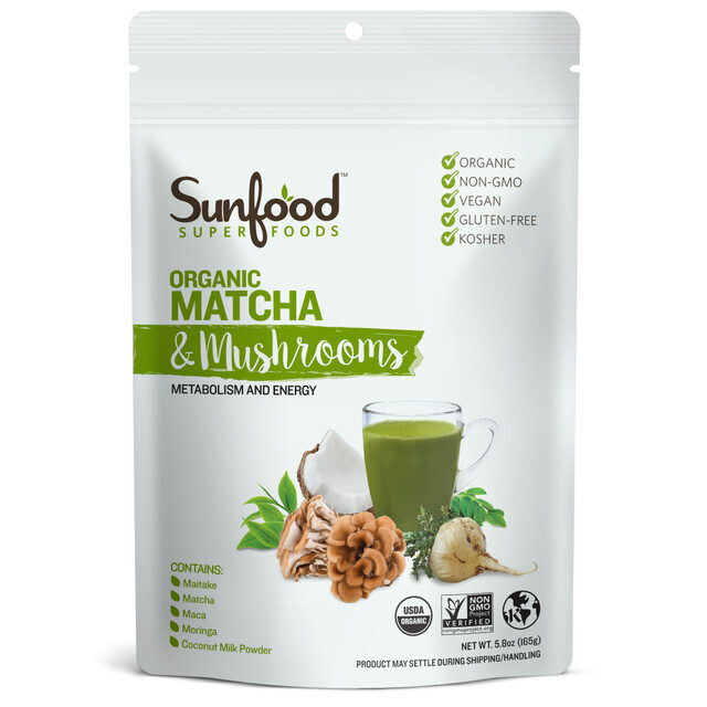 Sunfood Organic Matcha &amp; Mushrooms 5.8oz