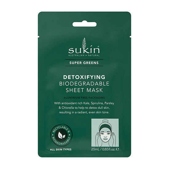 Sukin Sheet Mask Super Greens Detoxifying