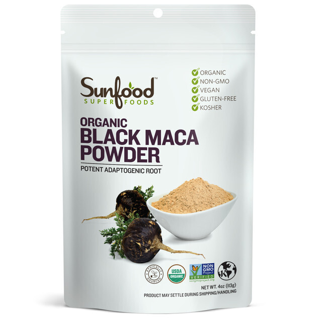 Sunfood Organic Black Maca Powder 4oz