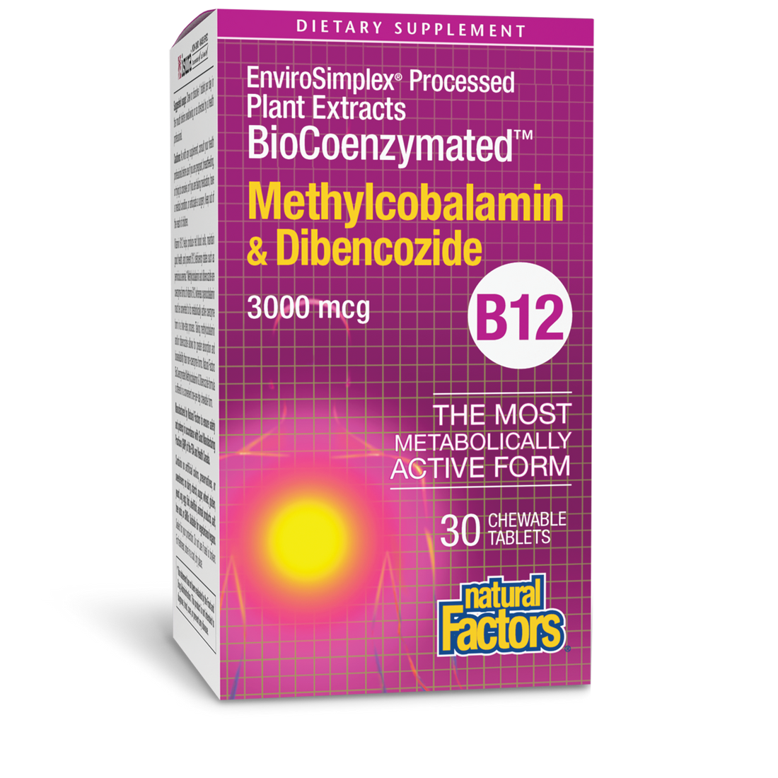 Natural Factors BioCoenz MethB12/Dibenc Tab 30