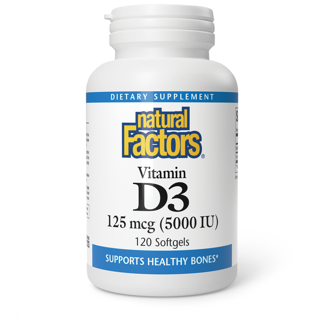 Natural Factors D3 5000 120 Softgels