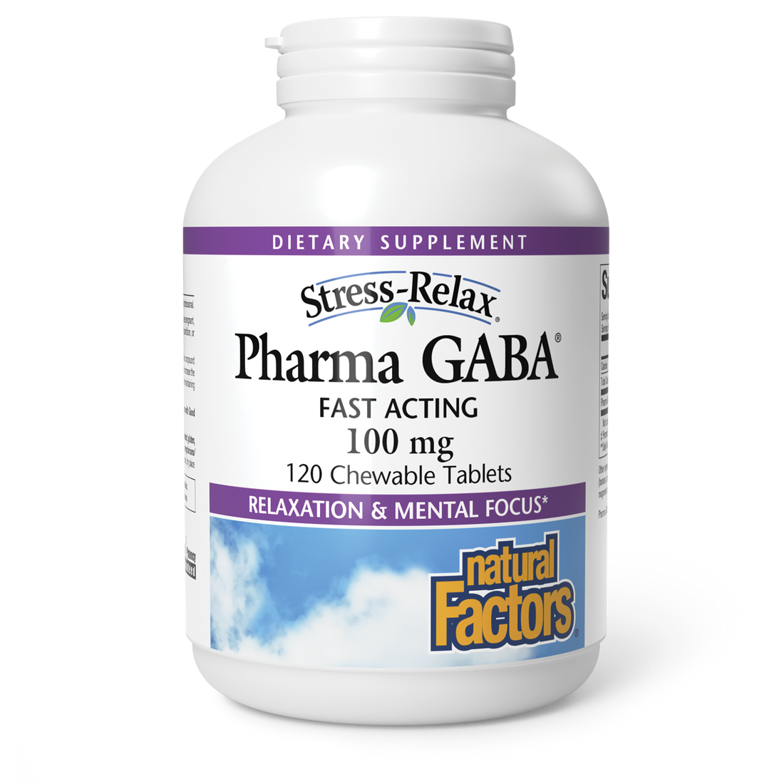 Natural Factors Pharma GABA 100mg Fast Acting 120 Chews
