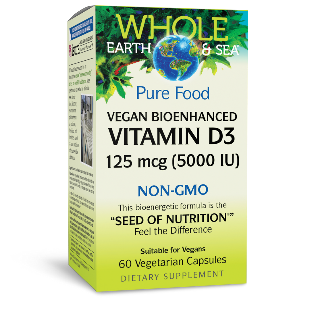 Natural Factors Whole Earth &amp; Sea Vitamin D3 5000 60vcap