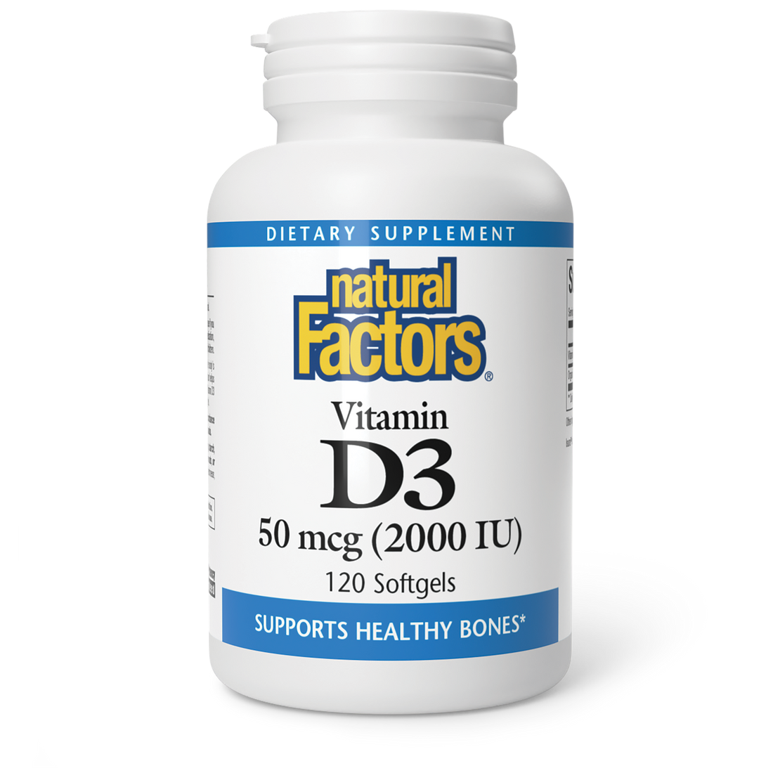 Natural Factors Vitamin D3 2000IU 120 Softgel