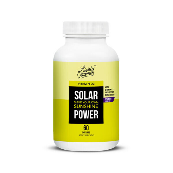 Lively Vitamin Solar Power Vit D 3 W K2 125 Mcg 5000 Iu 60 Caps