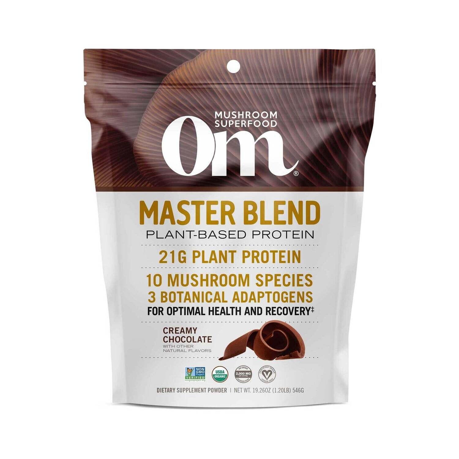 Om Mushroom Master Blend Plant Based Protien Chocolate