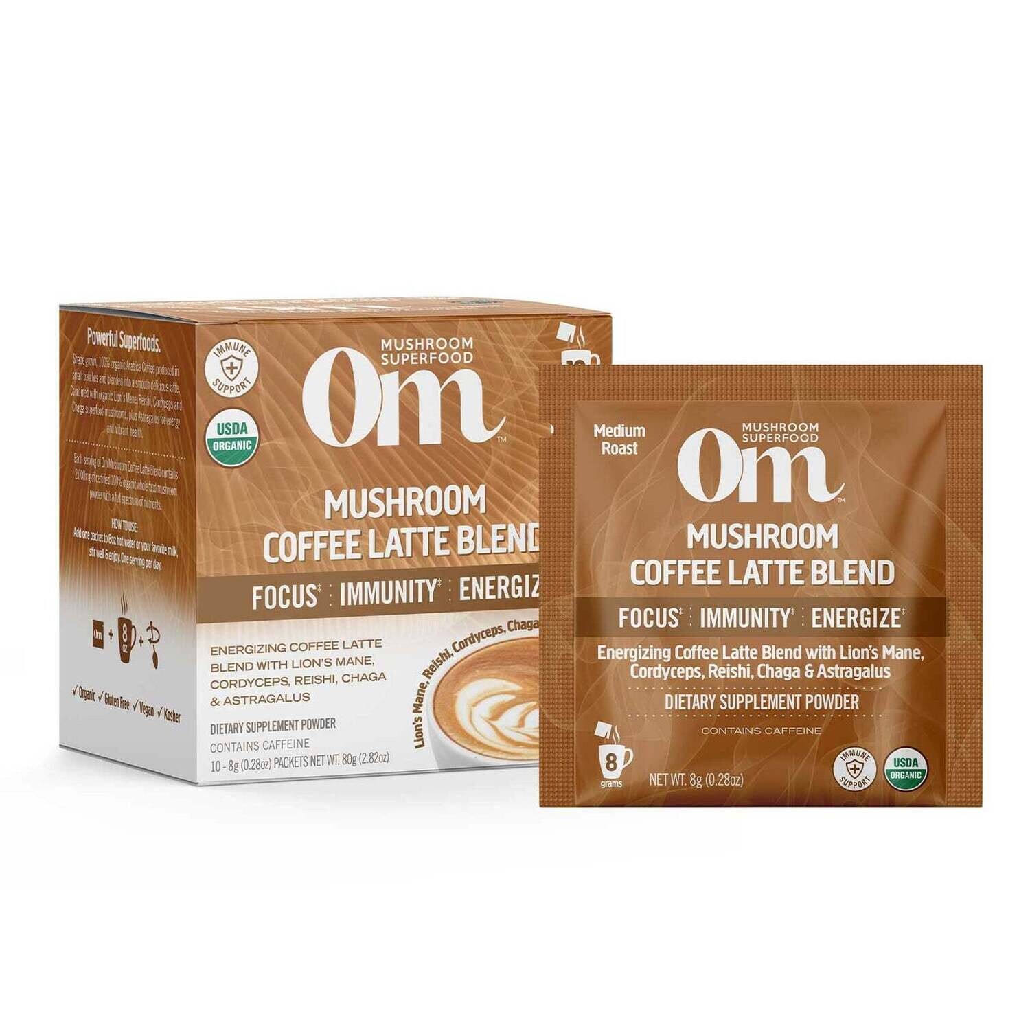 Om Mushroom Coffee Latte Blend 10pkt