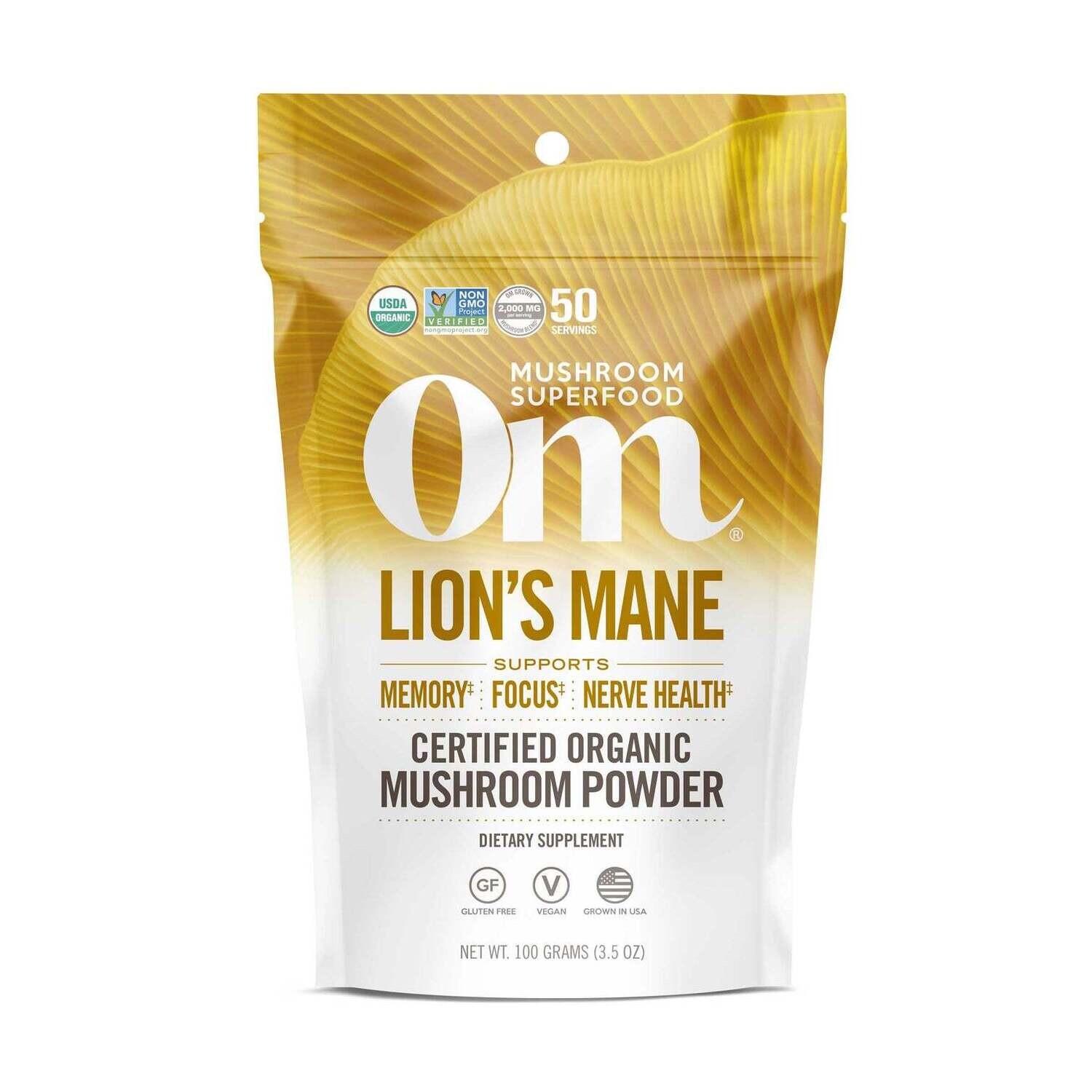 Om Mushroom Lions Mane Mushroom Powder