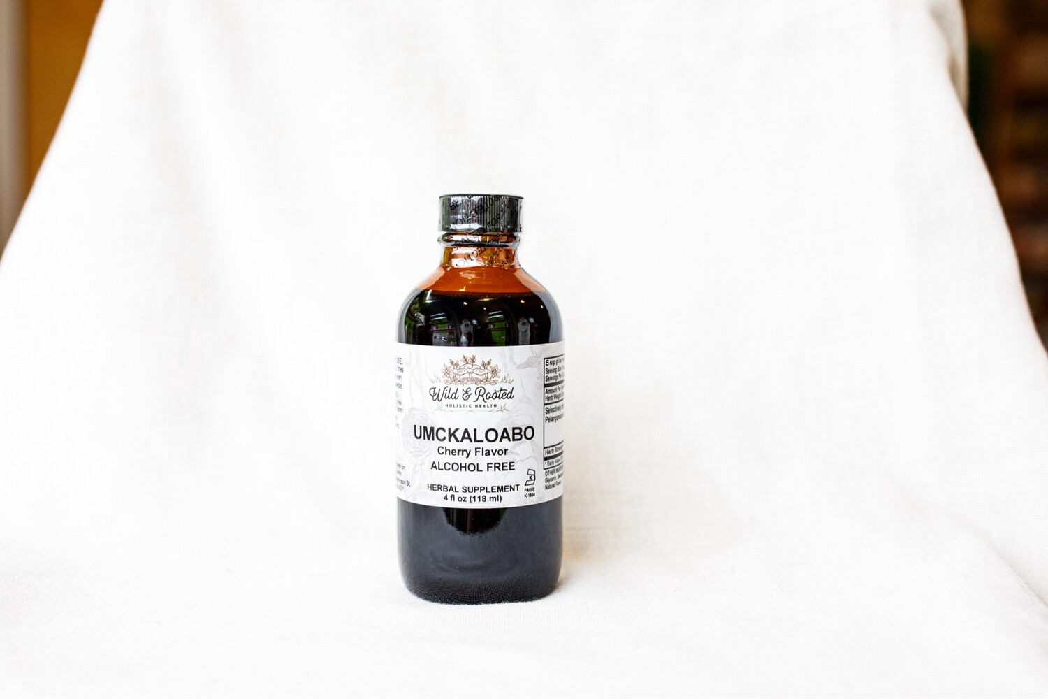 Wild + Rooted Umckaloabo Syrup Cherry Flavor 4 Oz