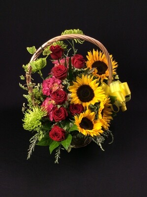 Basket of Seasonal Flowers Small
