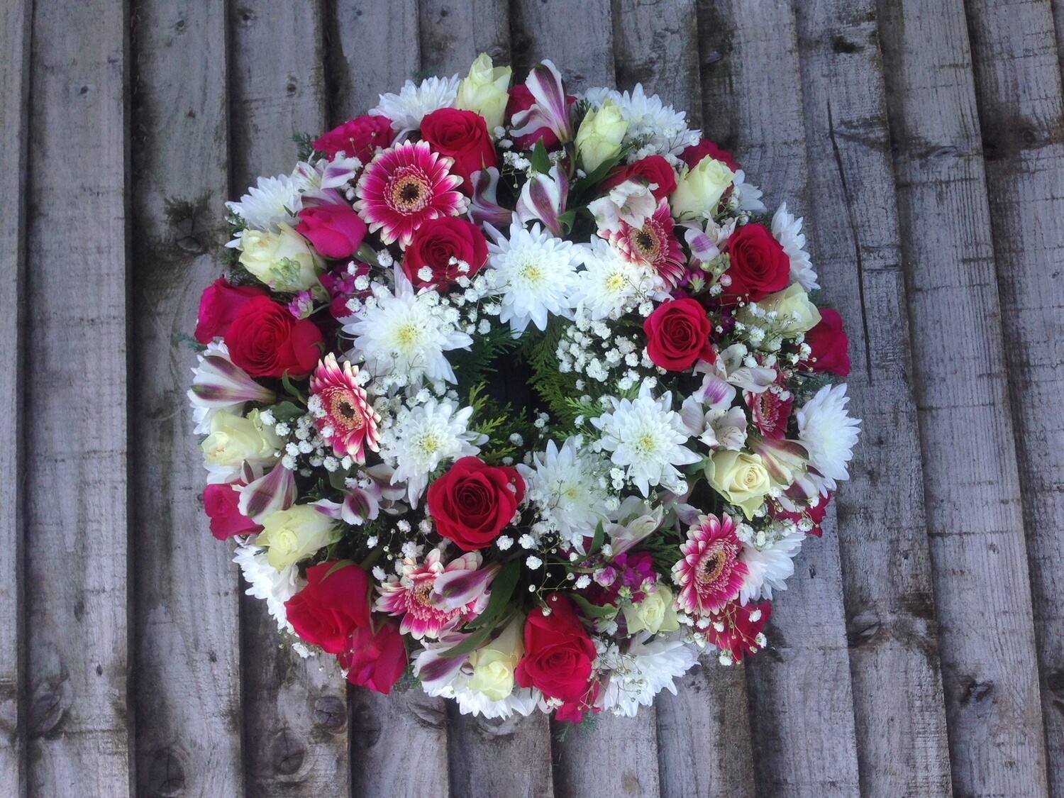 Wreath Ring Mixed Flowers 14"