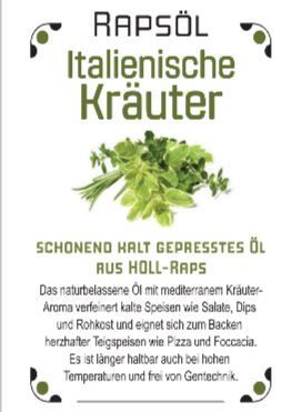 Rapsöl italienische Kräuter 0,25l