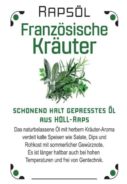 Rapsöl französische Kräuter 0,25l