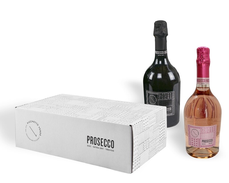 Confezione regalo: Prosecco Extra Dry e Rosé