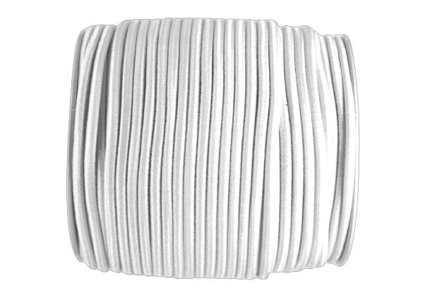 1 Meter Elastic-Kordel 3 mm Weiß Farbe 500