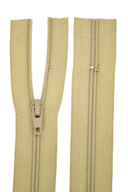 Bettwäschereißverschluss von GIM nicht teilbar mit  automatik Schieber  in beige 573.