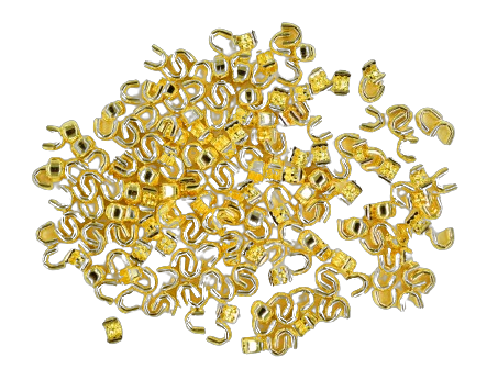 Top Stop für 5 mm Metall Reißverschluss Stopper gold farben YKK .