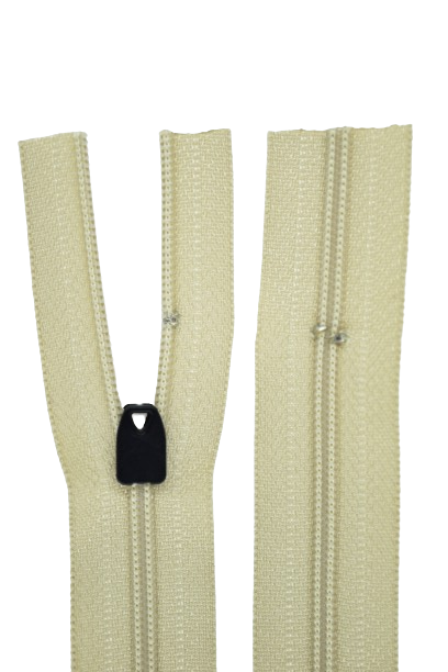 Bettwäschereißverschluss von GIM nicht teilbar mit schwarzem freilaufendem Wäscheschieber  in Sand / Hell beige 572.